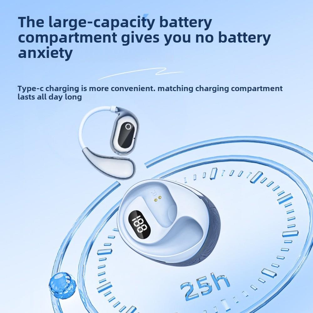 New Bone-conduction Bluetooth Headphones Wireless Ultra-long Endurance Earless Ear Sports Noise-cancelling Earphones