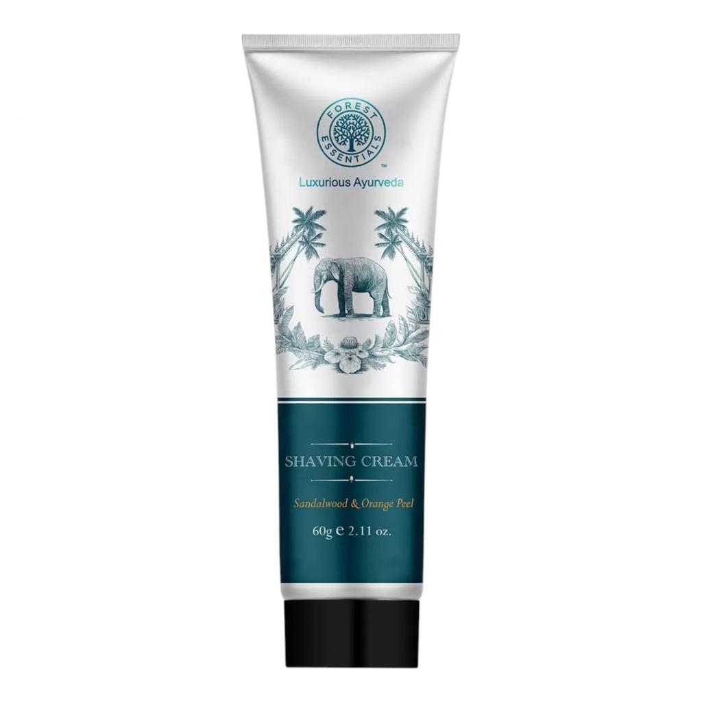 Крем для бритья с Сандалом и Цедрой апельсина (60 г), Shaving Cream Sandalwood & Orange Peel, Forest Essentials