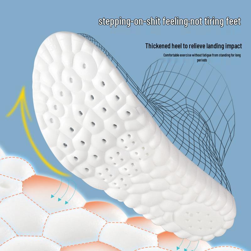Stepping-on-Shit Insoles: Ultra-Soft, Anti-Pain, Breathable, Anti-Odor, Shock-Absorbing for Women's Long-Lasting Comfort & Men's Sports
