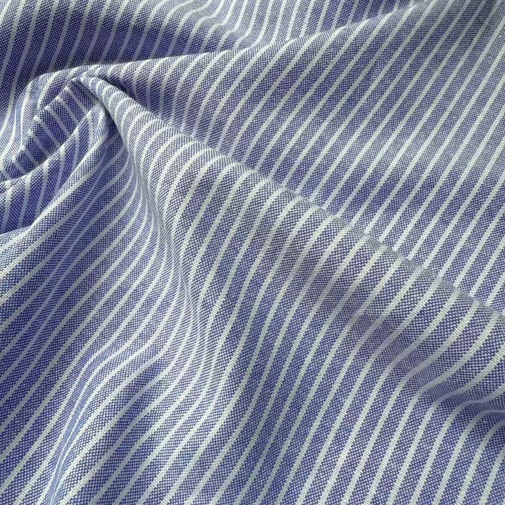 Yarn-Dyed Cotton-Polyester Striped Fabric for Shirts, Suits, Kids' Clothes, Bags, and Decor