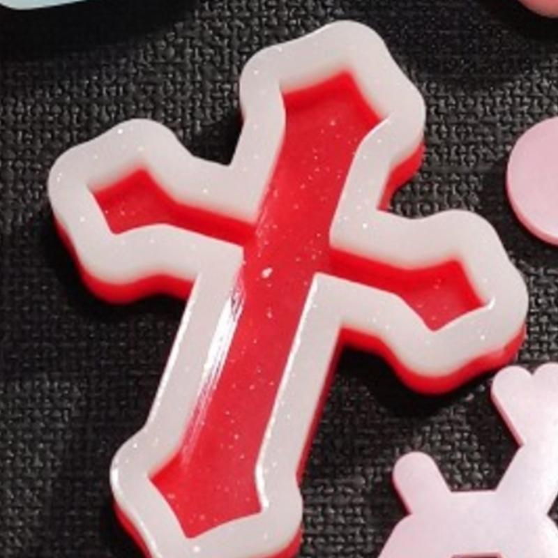 Crosses/Cup/Tent Silicone Mold Quicksand Casting Molds Epoxy Resin Shaker Mold for DIY Pendant Jewelry Decoration Making