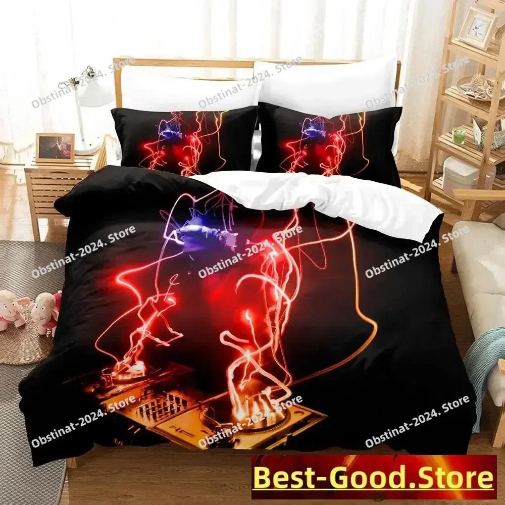 Personality Music DJ Rock Bedding Set Printed Bed Set With Pillowcase Bed Duvet Cover Single Double Queen Super King Size