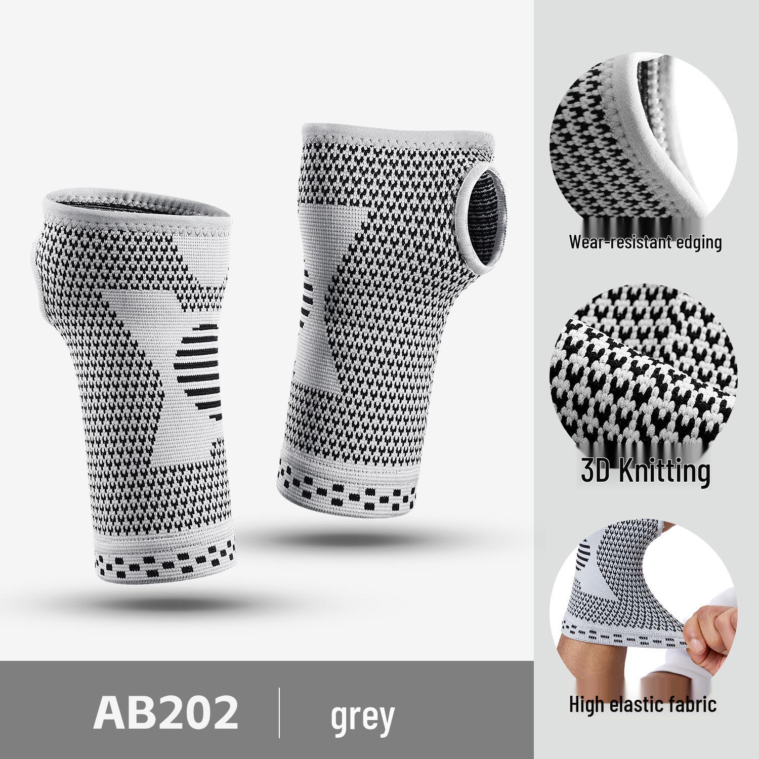 

Elastic Sports Wrist Support – Anti-Sprain, Breathable, Sweat-Absorbent Compression Sleeve for Weightlifting and Fitness. Gray Single M