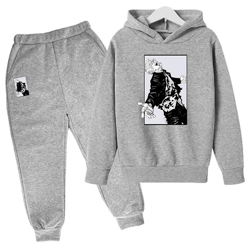 Japanischer Anime-Druck 2024 Kinderkleidung Jungen Kindersets für Babys Kleidung für Mädchen von 9 bis 12 Jahren Heimkleidung