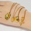 Unique Stainless Steel Irregular Shell Rose Necklace for Women