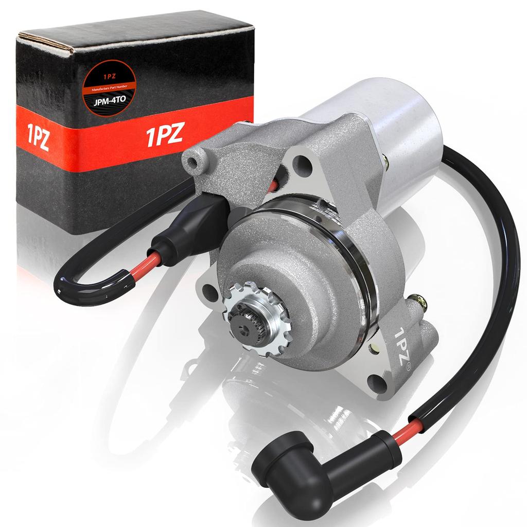 1PZ JPM-4TO Starter Motor for Horizontal Engines - Durable - Fits Honda Monkey, Gorilla, Magna 50, Super Cub 90 HA02, Little Cub, JAZZ (50cc, 90cc, 11