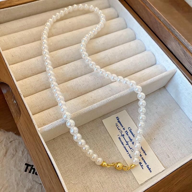 Vintage French Pearl Sweater Necklace: Elegant, Extra-Long Design for Versatile Fashion