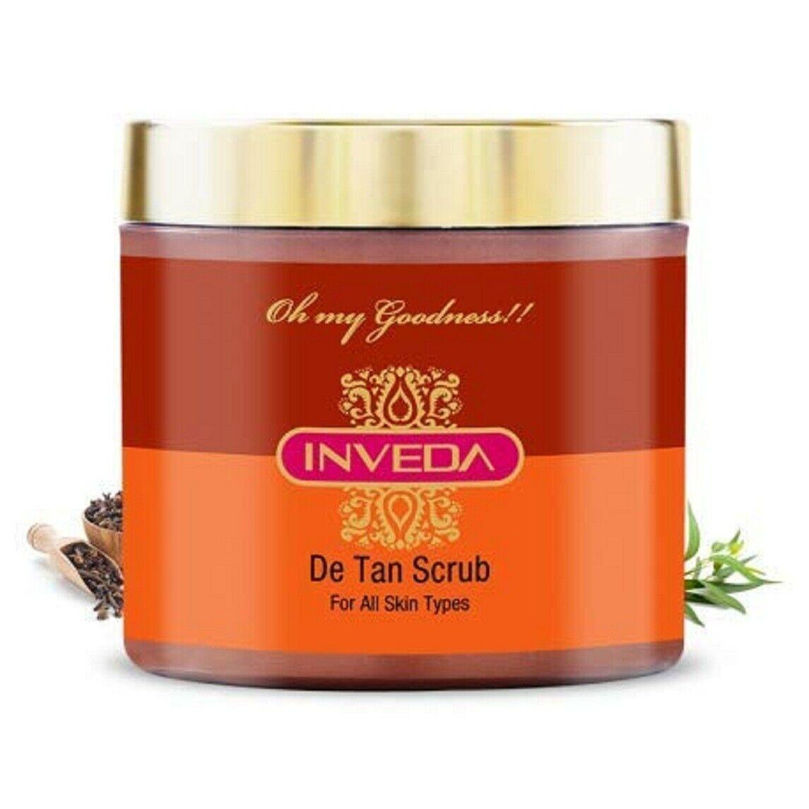

Inveda De Tan Scrub Makes Your Skin Tight & Bright For All Skin Types 100ml AN2516