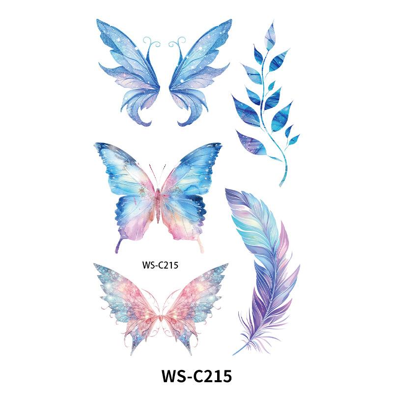 New Colored Butterfly Ins Style Tattoo Stickers Waterproof Arm Advanced Stage Performance Makeup Face
