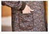 Autumn 2026 Floral Print Loose Coat for Middle-Aged and Elderly Women