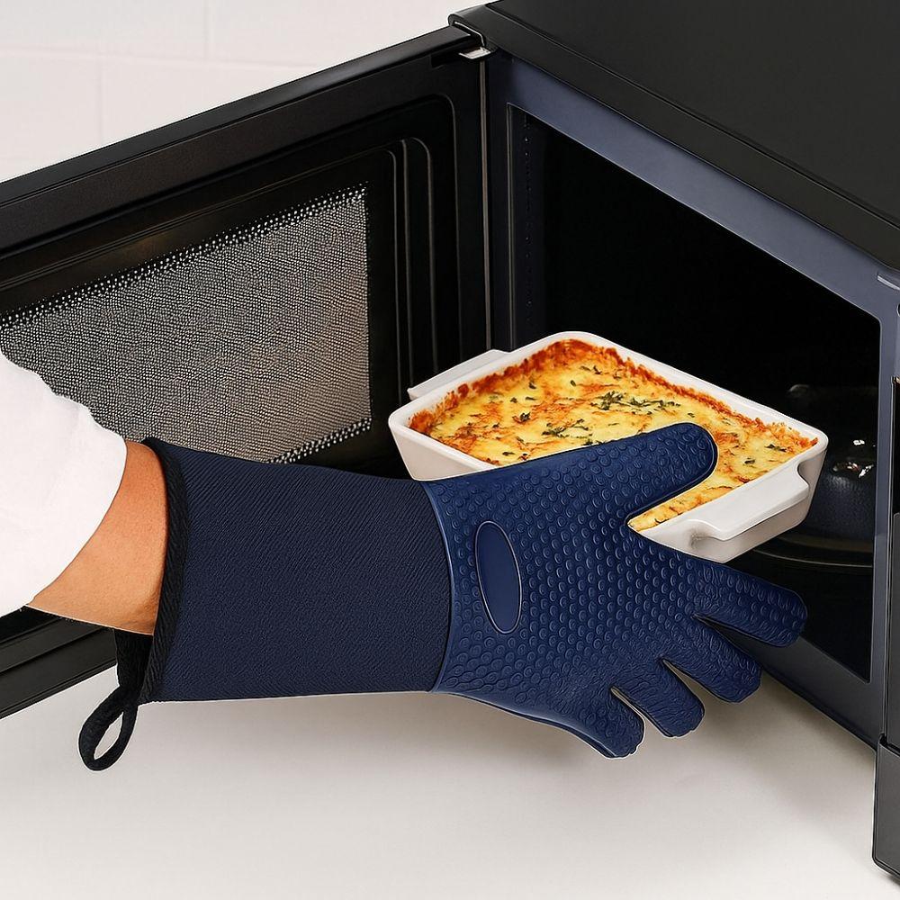Extra Long Oven Mitts Heat Resistant Grill Gloves Professional Baking Gloves  Baking