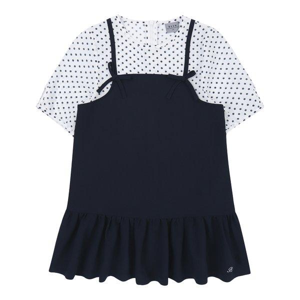 The Coffee Bean   Tea Leaf Navy Layered Dress Bz24op05nv