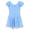 Tanz-Leotards mit Tüllrock Gymnastik Ballerina Outfit Kurzarm Ballett Tanzkleid Tanzbekleidung für Kinder Kleinkind