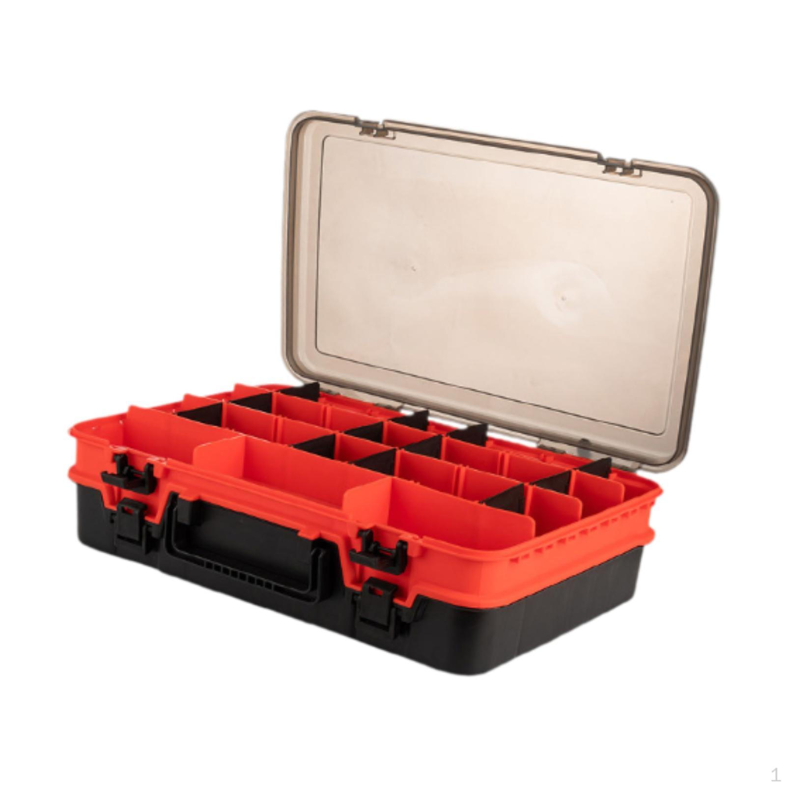 

2-уровневый лоток для рыболовных снастей, контейнер для мушек оранжевый