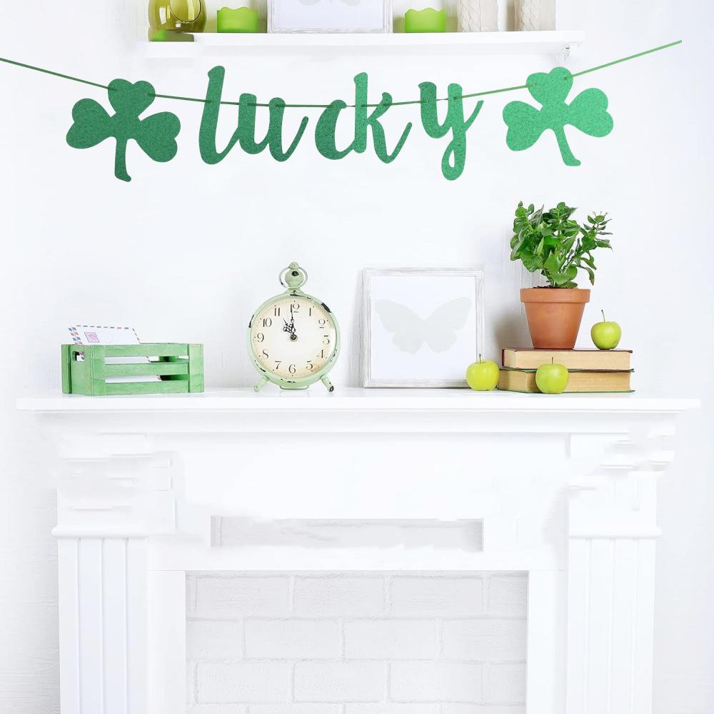 St. Patrick's Day Shamrock Party Decoration Flags