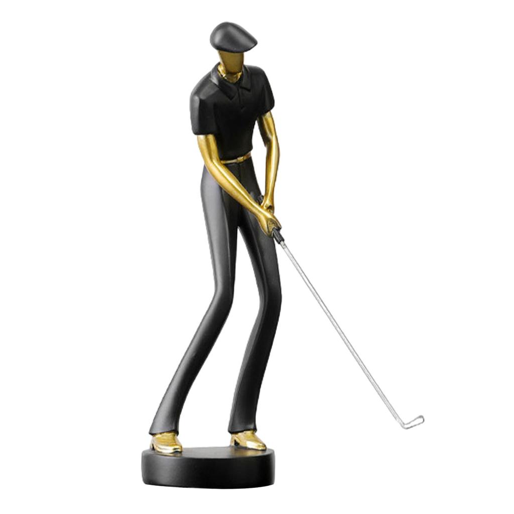 Statua Figurina da Golf Giocatore di Golf Decorazione Ornamento, Centrotavola, Scultura Artistica in Resina per Ufficio Soggiorno Regalo per Amante del Golf