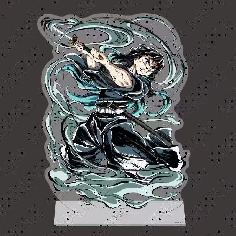 FOR Balde of Ghost Muichiro Figure Collection Acg Stand Uzui Tengen Acrylic Stand Gyomei Figur Standing Plate Kyoujurou Toys Boy