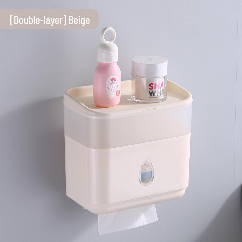 Wall-Mounted Waterproof & Dustproof Tissue & Towel Storage Box
