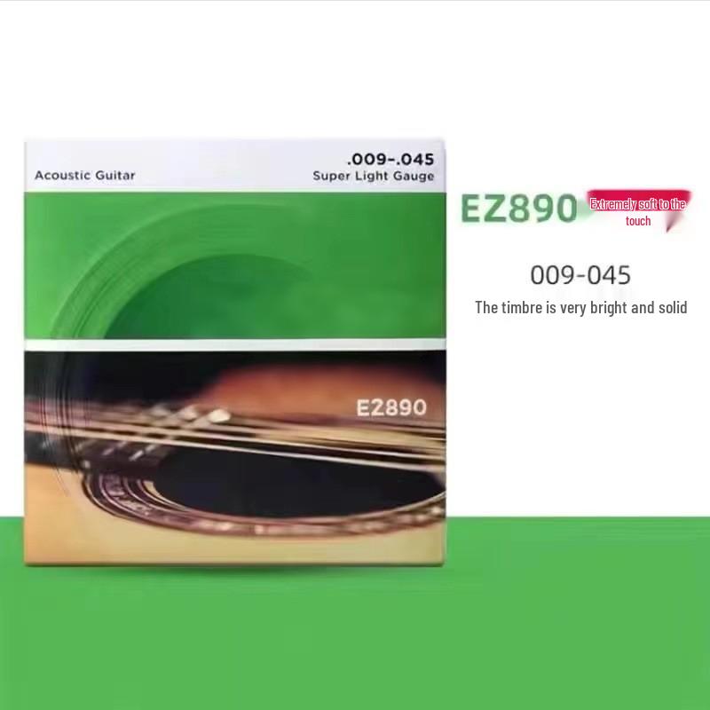 Acoustic & Electric Guitar Strings: DDLO Folk, EZ Brass, EJ Phosphor Bronze, EXL Electric.