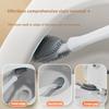 Wall Mounted Household Toilet Brush, No Dead Angles, Long-handled Bathroom Cleaning Tool, with Toilet Base for Deep Cleaning.