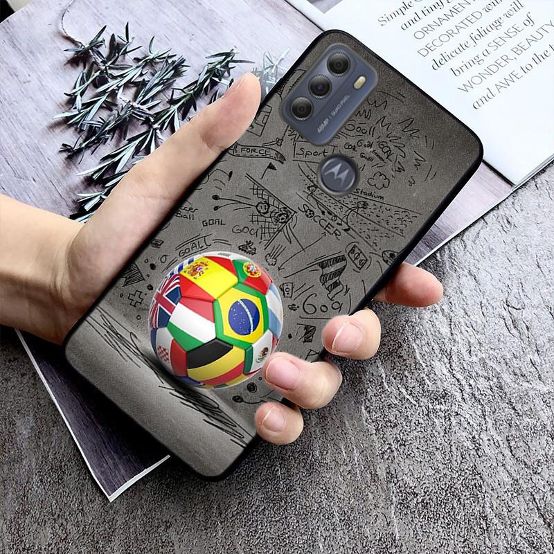 Football soccer ball Phone Case For Motorola Moto G Stylus 5G G Play G Power G 5G G Pure 2023 2024 E20 E22 E22i E32 E40 E13