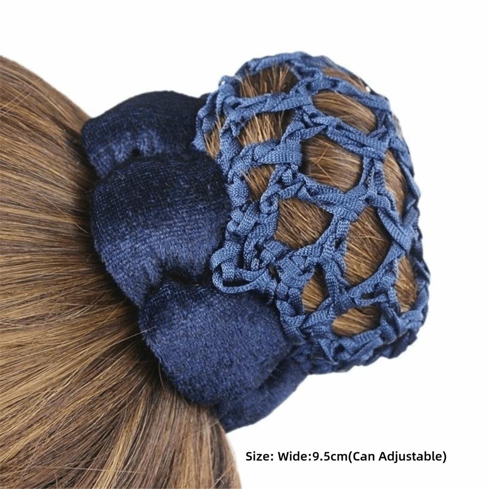 New Elastic Lace Velet Edge Bun Cover Updo Styling Tool Hair Nets Ballet Crochet Snood