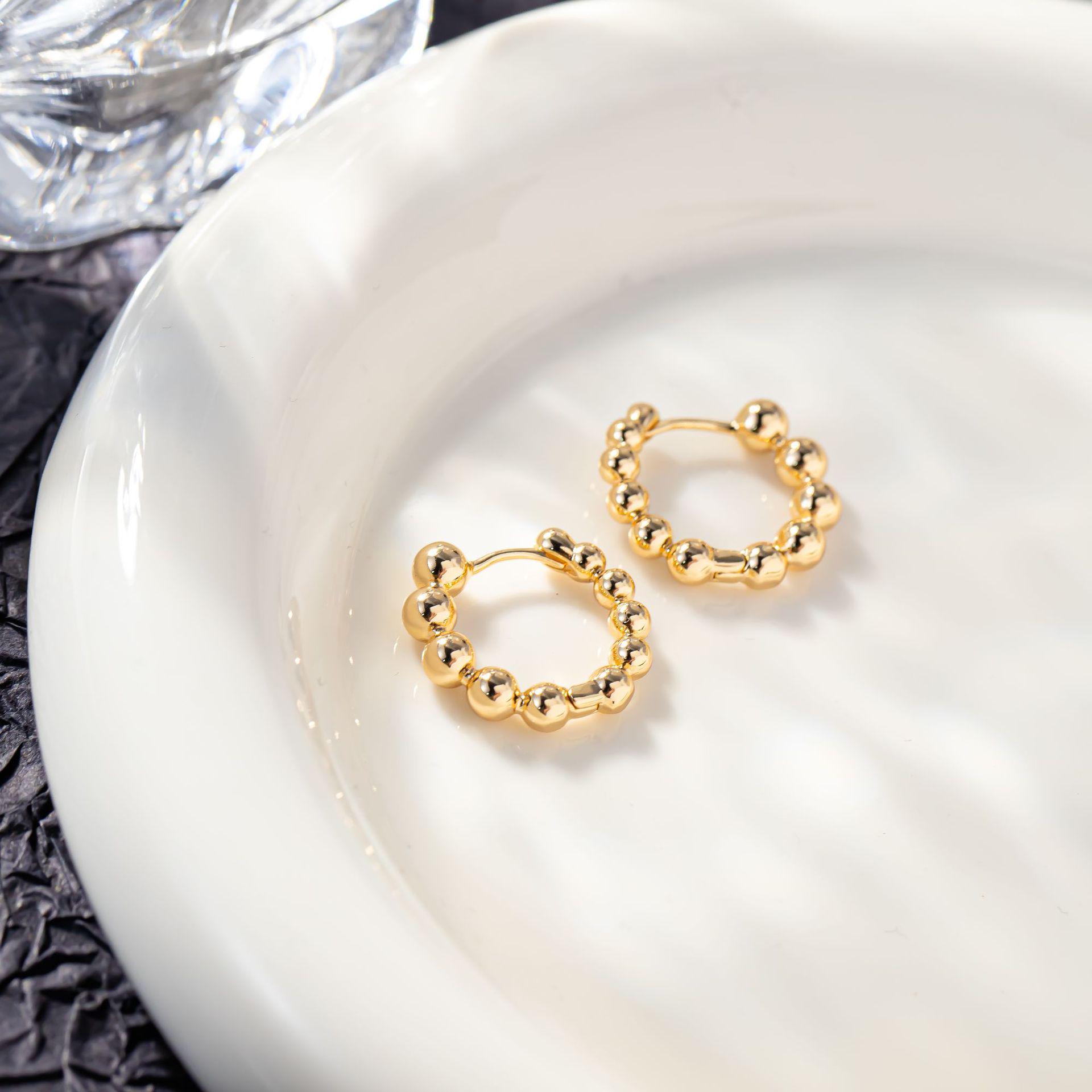 Chic French Pom-pom Hoop Earrings - Trendy, Versatile, and Stylish Women s Fashion