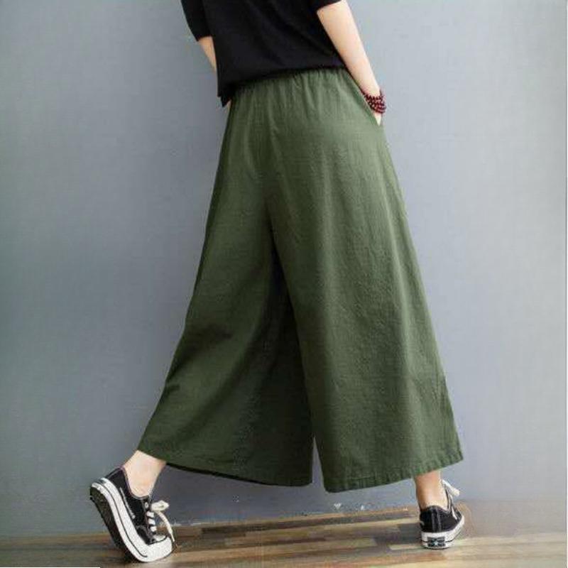 Women's Fashion Casual Solid Color Print Pants & Capris