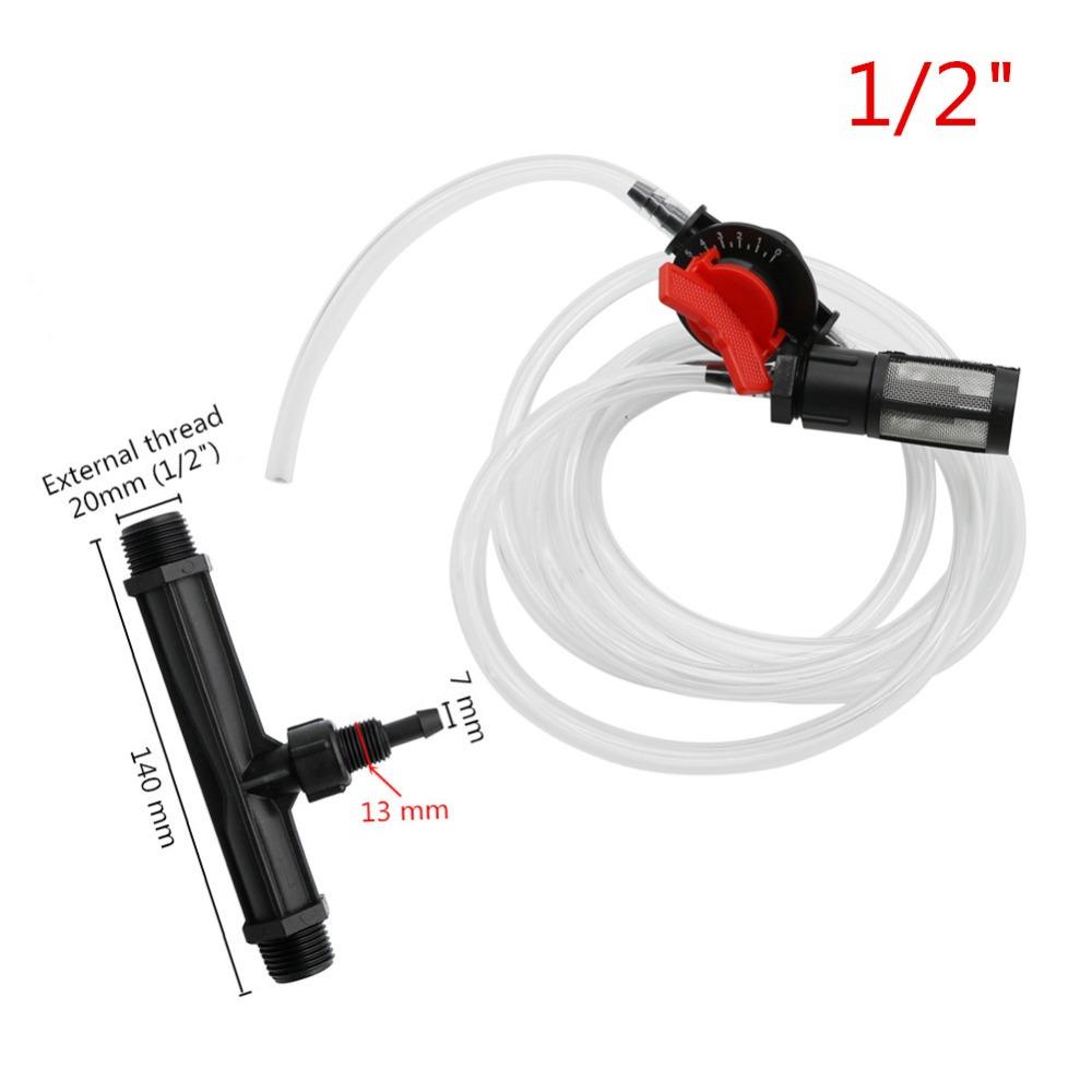 1/2" 3/4" Venturi Fertilizer Mixer Kit Agriculture Irrigation Water Tube Injectors Garden Accessories Automatic Fertilizer