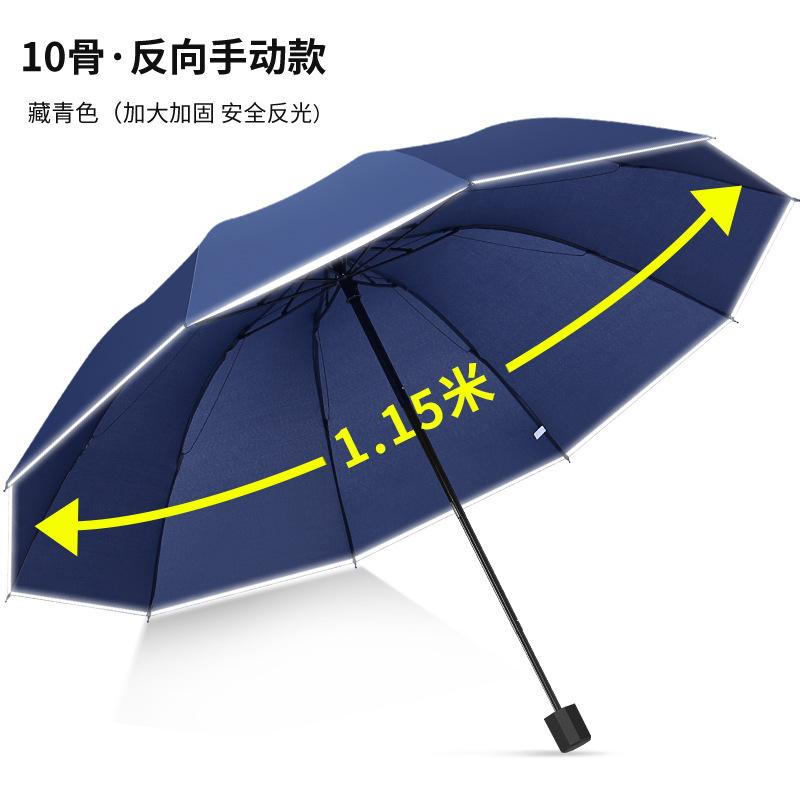 12-Bone oversized double weather and rain folding umbrella, men's and women's high-end sun umbrella, sun umbrella