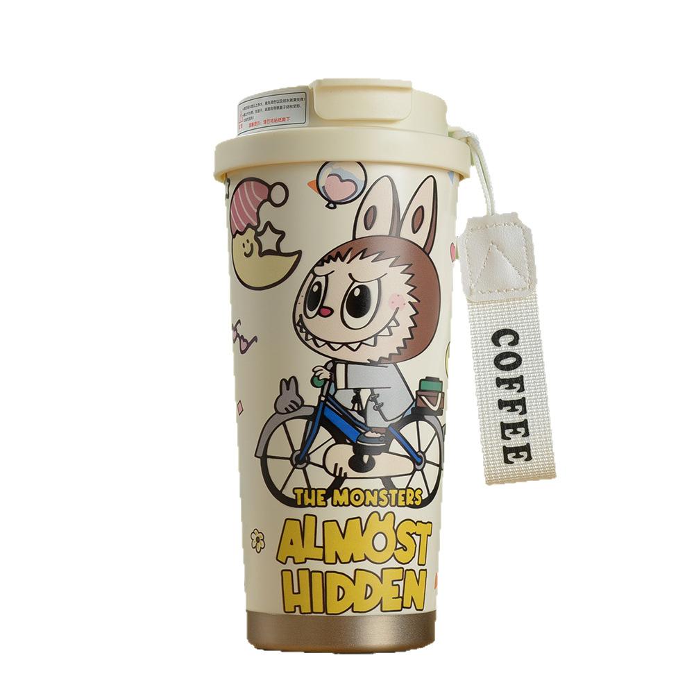Lily of the Valley Cup Cartoon High Value Thermos Cup Cute 3D Printing Pattern Gift Double Drink Straw Cup