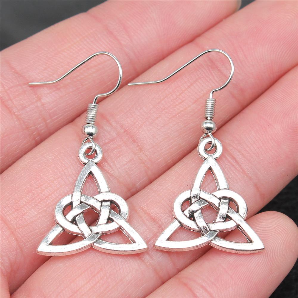 14 Styles New Fashion Amulet Triquetra Sign Earrings For Women Viking Dangle Earrings Cool Amulet Jewelry