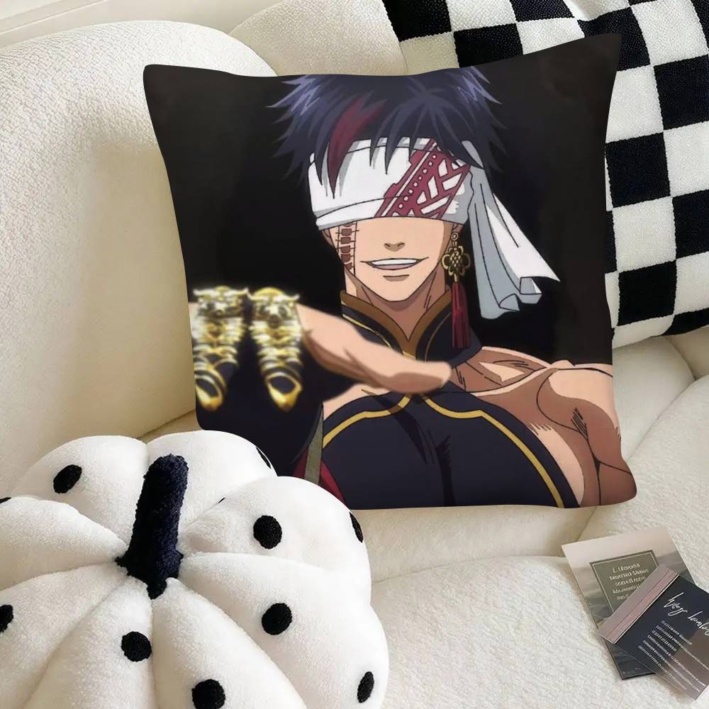Cool Manhwa Figure Qin Shi Huang Buddha Pillow Case Fashion Square Pillowcase Bedroom Sofa Room Ins Decoration Leisure