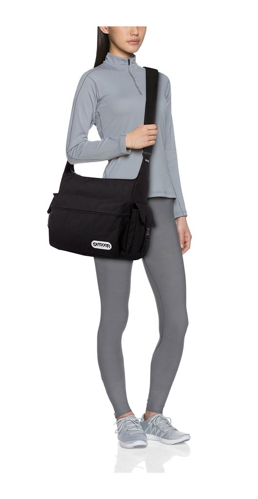 Outdoor Products 61512 Cordura Nylon Umhängetasche, Wickeltasche, A4-Format passt, Schwarz