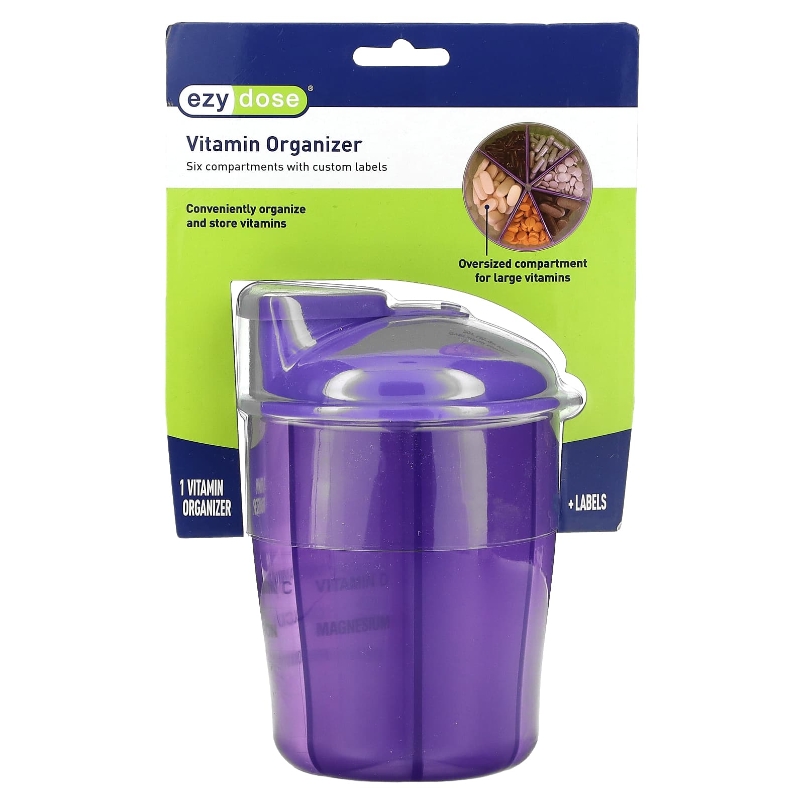 

Vitamin Organiser Label Included, Purple, 1 Count