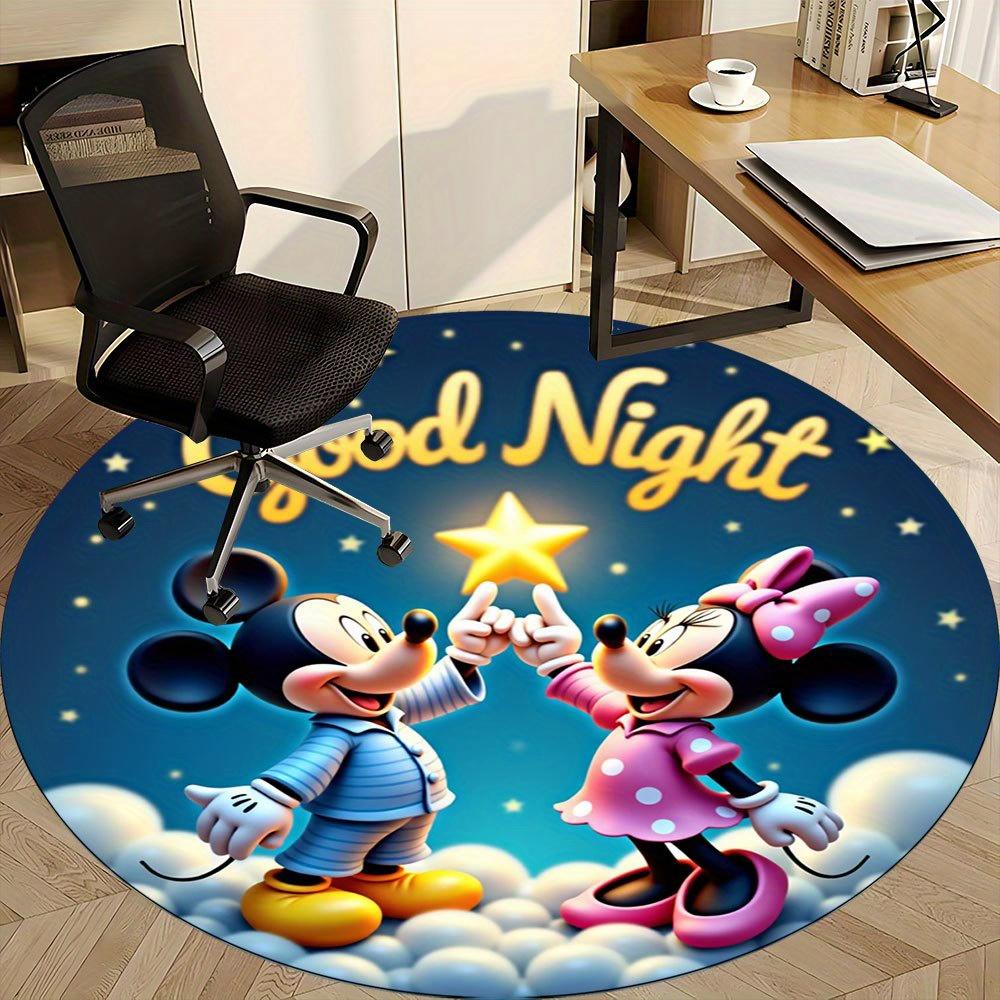 

1pc Good Night Starlit Clouds Round Rug - Cartoon Design, Non-Slip Office/Bedroom/Living Room Decor Carpet for Gift-C41161 80cm by 80cm