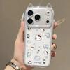 Hello Kitty Cat Ears Clear Phone Case for Apple 17PRO/16/15/13 Pro Max/12