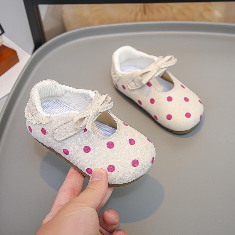 

Girls Princess Shoes Korean Style Versatile Soft Sole Toddler Shoes for Baby Girls, Breathable Spring and Autumn Single Shoes for One-Year-Old 20Inner Length13.5cm бежевый