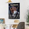 Mbappe Custom Your Name Wall Decor Tapestry Art For Pet Memorial Birthdaywedding Party Backdrop Family Gift