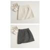 Damen Tweed Minirock Hoher Bund A-Linie Eleganter Kurzer Rock