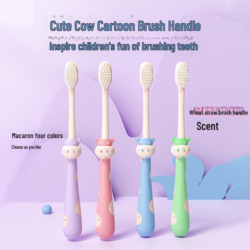 Frog Prince Aiyaxing Children's Wheat Grain Soft Baby Toothbrush