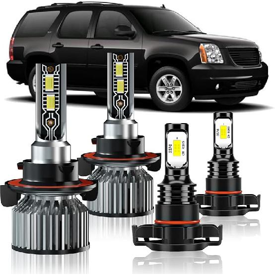 Compatible For GMC Yukon 2007 2008 2009 2010 2011 2012 2013 2014 Fog Light Bulb,Pack Of 4