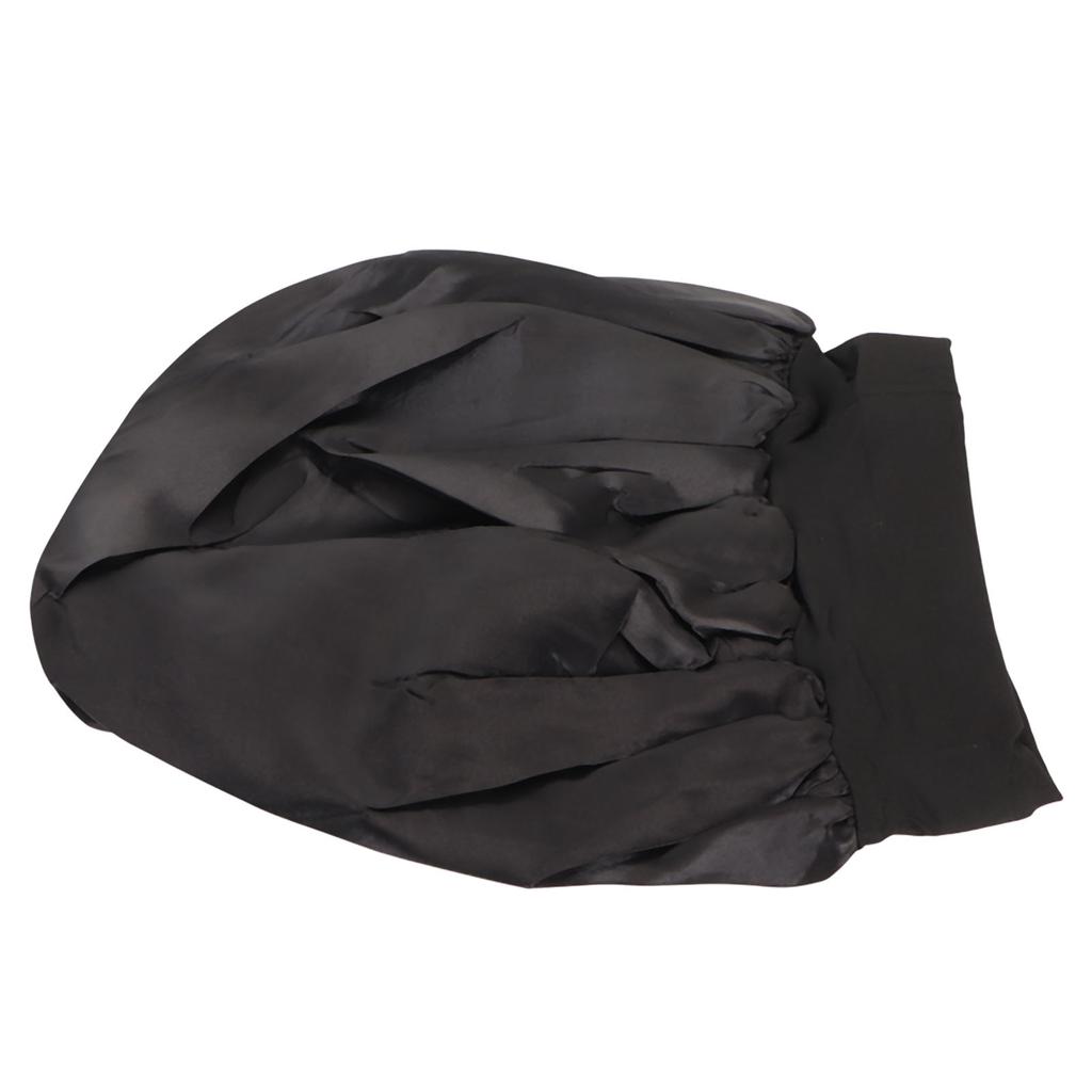 Black Shower Caps Wide Brim Shower Caps Reusable Bath Hair Cap for Ladies Men and Kids