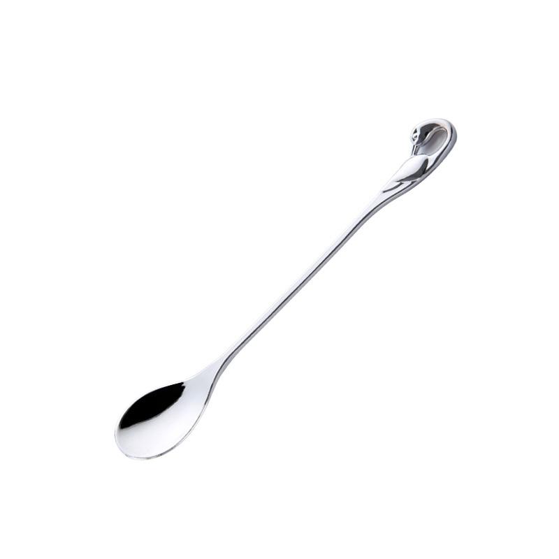 Decorative Dinnerware Set with Swan Base Holder Spoons and Forks for Coffee Fruit Dessert Stirring Mixing Ideal Gift Ideas