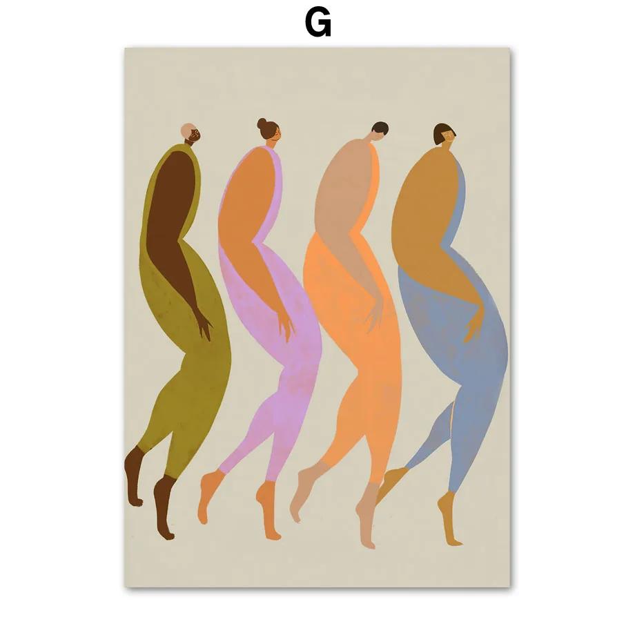 

Бохо пижама женщина танец сова цветок плакаты и принты холст искусство мода настенное украшение дома масляная живопись для гостиной декор 21x30cm No Framed