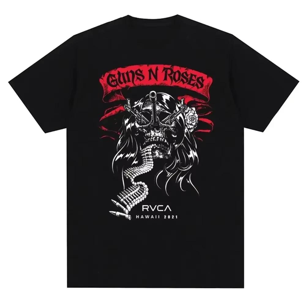Guns N Roses Graphic Print T Shirt Vintage Rock Band Streetwear Short Sleeve Fashion Crew Neck T Shirt Unisex Tshirt Unisex