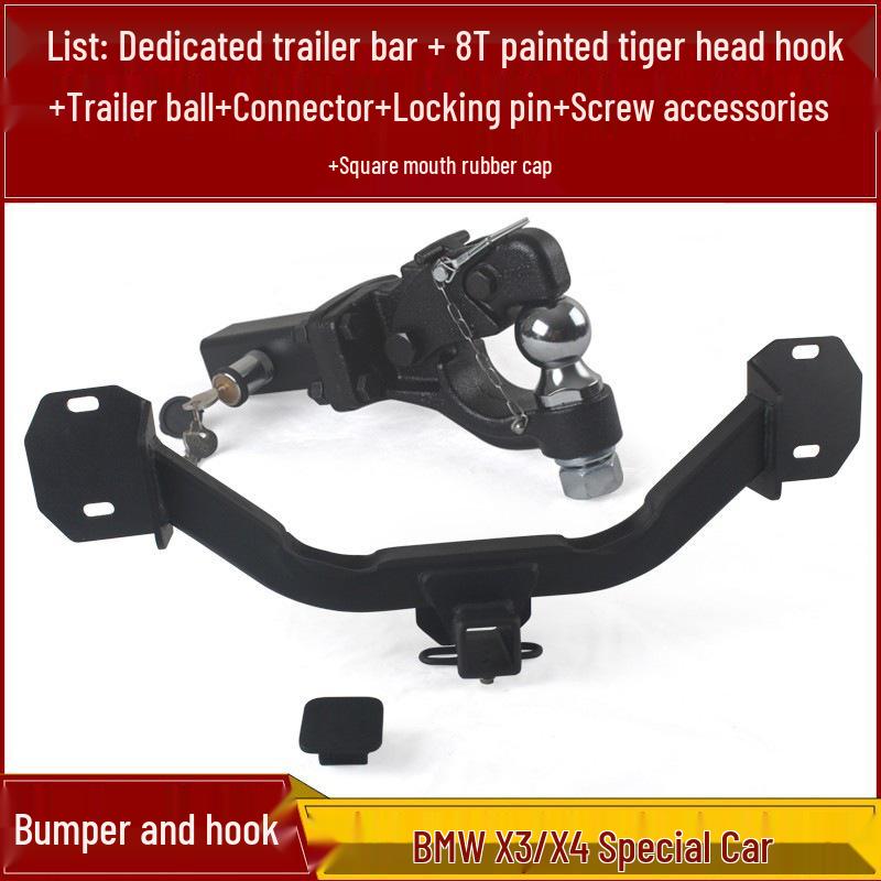 Compatible BMW X3/X4 Trailer Hitch & Rear Tow Hook Set