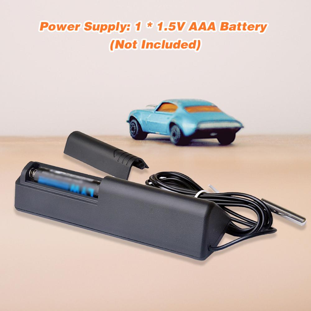 Mini Thermometer Electronic Digital Car Thermometer Indoor Outdoor Multi Function Thermometer Time Temperature Display