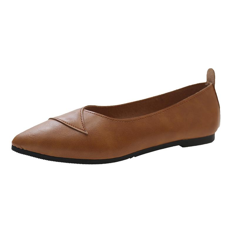 Spring and summer new fashion pointed shallow mouth single shoes flat comfortable casual Doudou shoes one pedal single shoes