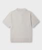 Teildeon Dickie Short Sleeve Boucle Yarn Knit Polo Shirts Light Gray